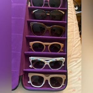Perverse sunglasses travel case with 6 sunglasses